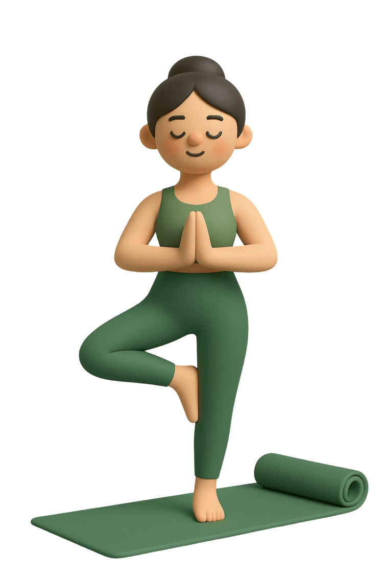 Woman practicing yoga